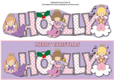 Christmas Angels Holly Large Dl