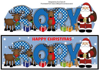 Santa and His Reindeers Rory Large Dl