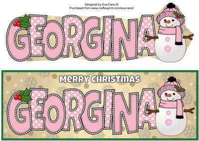 Cute Snowman Georgina Large Dl