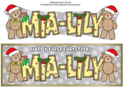 1st Christmas Teddies Mia-lily Large Dl