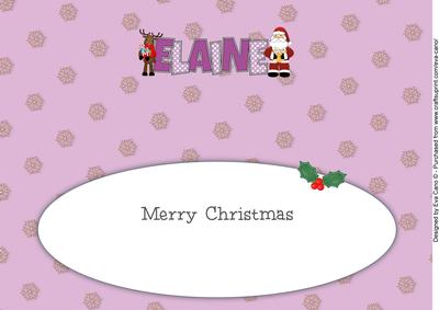 Santa and Rudolf with Presents Elaine Large Dl Insert