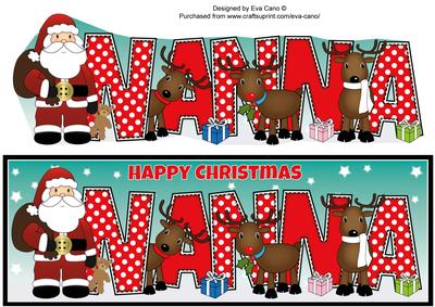 Santa and His Reindeers Nanna Large Dl