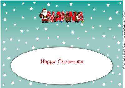 Santa and His Reindeers Nanna Large Dl Insert