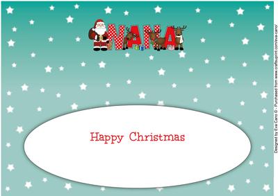 Santa and His Reindeers Nana Large Dl Insert