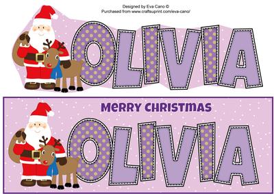Santa with Rudolf Olivia Large Dl