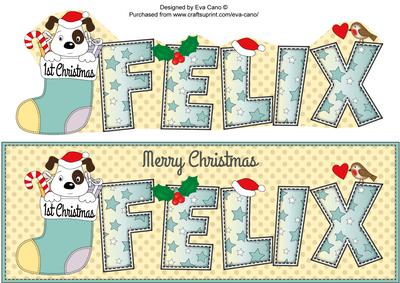Patch 1st Xmas Felix Large Dl