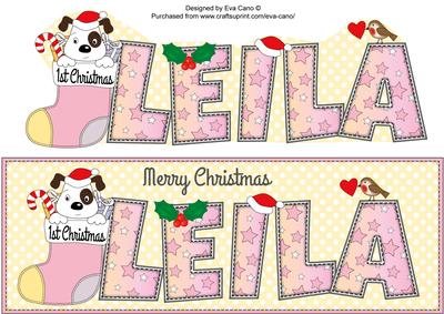 Patch 1st Xmas Leila Large Dl