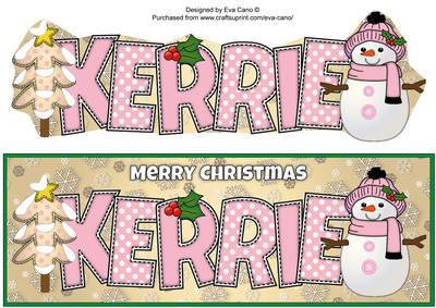 Cute Snowman Kerrie Large Dl
