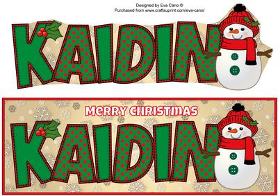 Cute Snowman Kaidin Large Dl