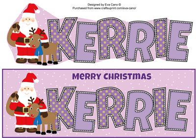 Santa with Rudolf Kerrie Large Dl