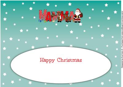 Santa and His Reindeers Mamma Large Dl Insert