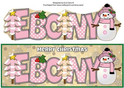 Cute Snowman Ebony Large Dl