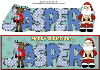 Santa & Rudolf with Presents Jasper Large Dl