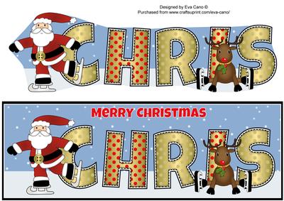 Santa & Rudolf Chris Large Dl