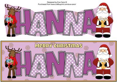 Santa and Rudolf with Presents Hanna Large Dl