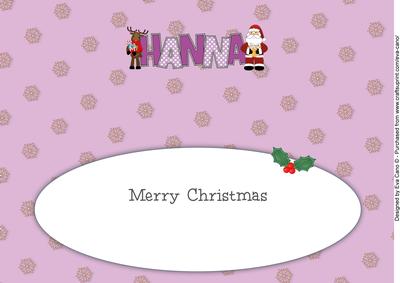 Santa and Rudolf with Presents Hanna Large Dl Insert
