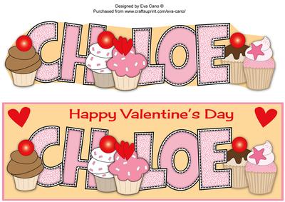 Valentines Cupcakes Chloe Large Dl