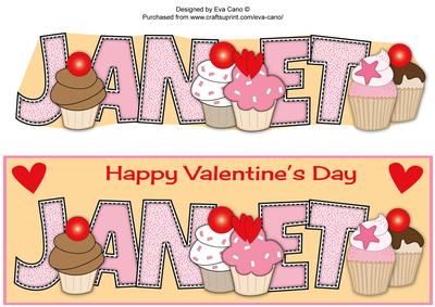 Valentines Cupcakes Janet Large Dl