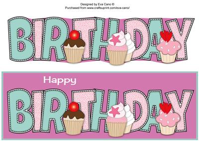 Cupcakes Birthday Large Dl