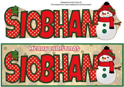 Cute Snowman Siobhan Large Dl