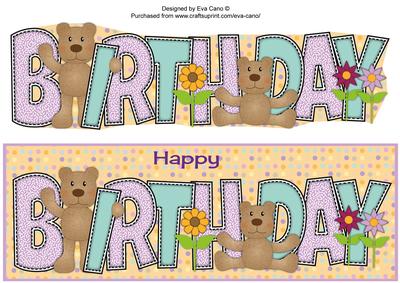Teddies Birthday Large Dl
