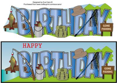 Fishing Birthday Large Dl