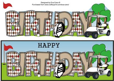 Golf Birthday Large Dl