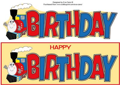 Terry the Train Birthday Large Dl