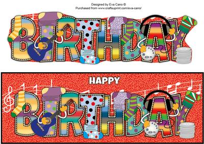Music & Socks Birthday Large Dl