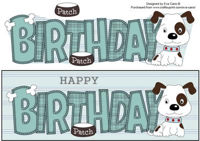 Patch the Dog Birthday Large Dl