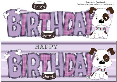 Patch the Dog Birthday Large Dl 2