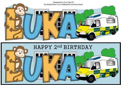 Ambulance and Monkey Luka 2nd Large Dl