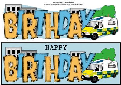 Ambulance Birthday Large Dl