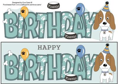 Kosmo the Dog Balloons Birthday Large Dl 2