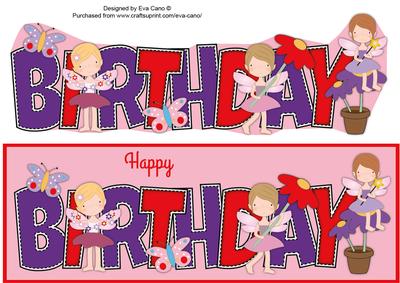 Little Fairies Birthday Large Dl
