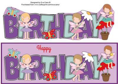 Little Fairies Birthday Large Dl 2
