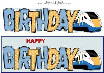 Train Birthday Large Dl