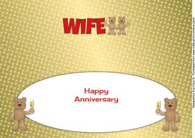 Teddies in Love Wife Large Dl Insert