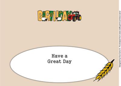 Country Life Birthday Large Dl Insert