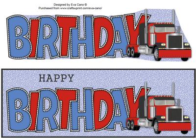 Truck Birthday Large Dl