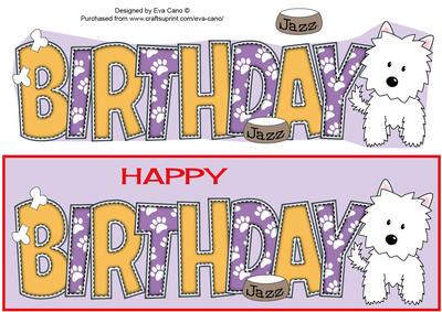 Jazz the Dog Birthday Large Dl 2