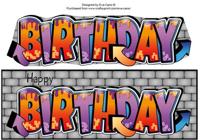 Graffiti Birthday Large Dl