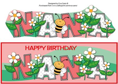 Flowers and Bees Nana Large Dl
