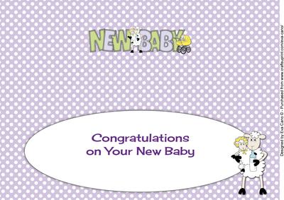 Sheep New Baby (lilac) Large Dl Insert