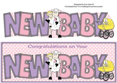 Sheep New Baby (pink) Large Dl