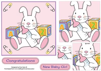 Cute Baby Bunny in Pink