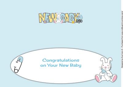 Insert for Cute Bunny and Blue Pram New Baby Large Dl