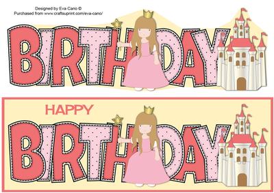 Little Princess Birthday Large Dl
