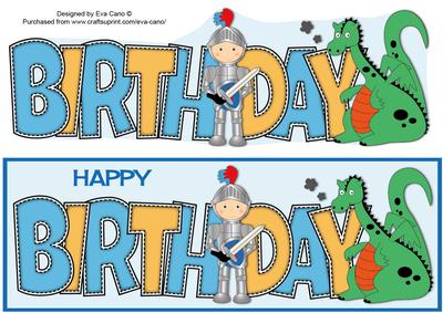 Little Knight Birthday Large Dl