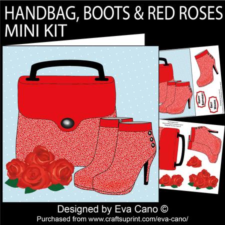 Handbag, Boots & Red Roses Mini Kit